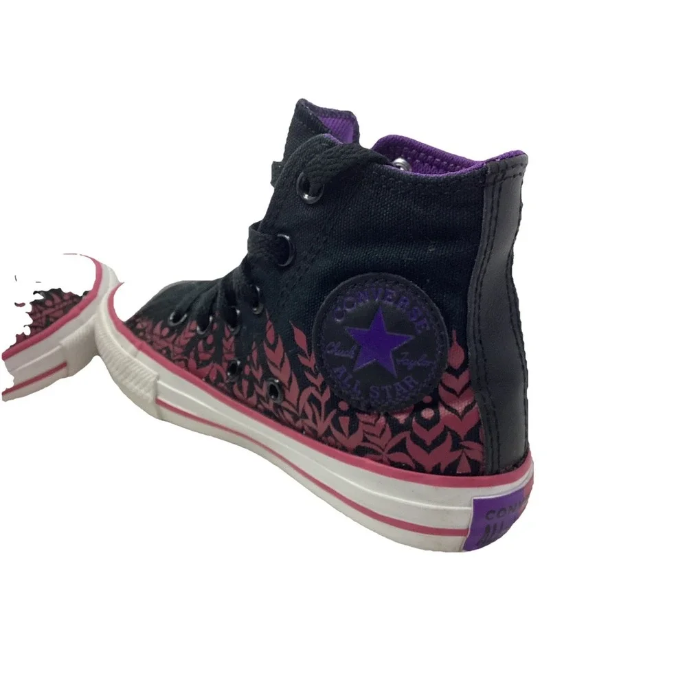 Converse Sz 2 Frozen Anna All Stars Chuck Taylor High Top Sneakers Girl Disney